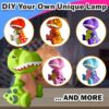 Paint Your Own Dinosaur Lamp Art Kit, Arts & Crafts Kit, DIY Night Light, Birthday Gifts for Kids - Image 7