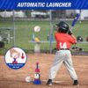 HYES 3-in-1 Baseball Set for Kids 3-5 - Tee Ball Stand, Hanging Tee, Ball Launcher and 6 Softballs - - Image 5