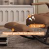 Rocking Chair, with Footrest, High Back Chair Non-Slip Cushion, Lounge Chair Adjustable Backrest, - Image 4