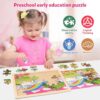 SYNARRY Large Unicorn Princess Fairy Wooden Puzzles for Girls Gift Box(12.2*9.4 in) - FSC Certified, - Image 7