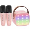 YLL Mini Karaoke Machine for Kids Adults, Portable Bluetooth Speaker with 2 Wireless Microphones,18 - Image 2
