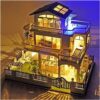 UDYGQM DIY Dollhouse Wooden Miniature Furniture Kit Mini Green House with LED Best Birthday Gifts - Image 5