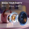YLL Mini Karaoke Machine for Kids Adults, Portable Bluetooth Speaker with 2 Wireless Microphones,18 - Image 4