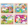 SYNARRY Large Unicorn Princess Fairy Wooden Puzzles for Girls Gift Box(12.2*9.4 in) - FSC Certified, - Image 3