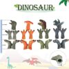 COGO MAN Dinosaur Toys Dinosaur Figure, Rubber Dinosaur Finger Puppets Set with Heads, Paws, and - Image 8