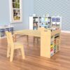 GDLF Kids Art Table and Chairs Set, Craft Desk with Large Storage and Portable Art Supply Organizer - Image 3