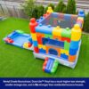 HeroKiddo Block Party Inflatable Water Slide Bounce House Combo with Splash Pool (with Air Blower), - Image 4