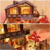 UDYGQM DIY Wooden Mini House Set, 3DMiniature Dollhouse Kit with Furniture, Best Gift for Adults and - Image 6