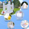 White Bounce House with Blower,Ball Pool,Kids Bounce House,Family Backyard Bouncy Castle,Suitable - Image 7