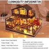 UDYGQM DIY Wooden Mini House Set, 3DMiniature Dollhouse Kit with Furniture, Best Gift for Adults and - Image 4