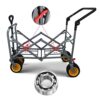 REJOON Hand Trucks Outdoor Folding Trailers Camping Carts Trolleys Fishing Camping Trailers Picnic - Image 4