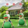 QPAU Inflatable Bouncy Dinosaur 2 PCS with Hand Pump, Heavy Duty Giant Bouncy Pal, 220lbs load - Image 4