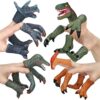 COGO MAN Dinosaur Toys Dinosaur Figure, Rubber Dinosaur Finger Puppets Set with Heads, Paws, and - Image 2
