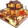 UDYGQM DIY Wooden Mini House Set, 3DMiniature Dollhouse Kit with Furniture, Best Gift for Adults and - Image 2