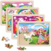 SYNARRY Large Unicorn Princess Fairy Wooden Puzzles for Girls Gift Box(12.2*9.4 in) - FSC Certified, - Image 2