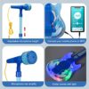 TAKIHON Guitar and Microphone Set for Kids,Guitar Toys with Music&Colorful Light,Adjustable Height - Image 5