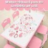 monleelnom Children's Table and Chair Set Suitable for Boys and Girls Age 2-12 Height Adjustable - Image 4