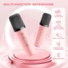YLL Mini Karaoke Machine for Kids Adults, Portable Bluetooth Speaker with 2 Wireless Microphones,18 - Image 5