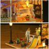 Dollhouse Miniature with Furniture, DIY Wooden Dollhouse Kit Plus Dust Proof, Creative Room Idea - Image 5
