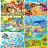 RANSUNN Puzzles for Kids Ages 3-5, 24 Piece Colorful Wooden Puzzles for Toddler Children Learning - Image 2
