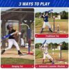 HYES 3-in-1 Baseball Set for Kids 3-5 - Tee Ball Stand, Hanging Tee, Ball Launcher and 6 Softballs - - Image 3