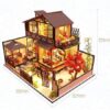 UDYGQM DIY Wooden Mini House Set, 3DMiniature Dollhouse Kit with Furniture, Best Gift for Adults and - Image 3