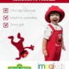 Sesame Street Elmo French Terry Short Overalls T-Shirt and Hat 3 Piece Outfit Set Newborn to - Image 4
