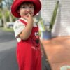 Sesame Street Elmo French Terry Short Overalls T-Shirt and Hat 3 Piece Outfit Set Newborn to - Image 5