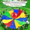 Rainbow Play Parachute Portable outdoor Games parachute, Kindergarten kids color perception physical - Image 3