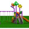 RBWTOYS RBW TOYS Outdoor Playground 5 in 1 Set with Single Slide, Tube Slide & 3 Swing Seat Set For - Image 4