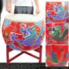 Cowhide Drums Chinese Red Drum/Dragon Drum Adult War Drum Awe-Inspiring Gong Drum Temple Drum - Image 4