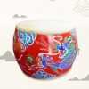 Cowhide Drums Chinese Red Drum/Dragon Drum Adult War Drum Awe-Inspiring Gong Drum Temple Drum - Image 5
