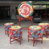 Cowhide Drums Chinese Red Drum/Dragon Drum Adult War Drum Awe-Inspiring Gong Drum Temple Drum - Image 6