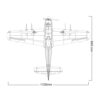 1100mm （43.3in） Wingspan RC Plane 6 Channel Remote Control Airplane - Ready To Fly Fixed Wing RC - Image 7