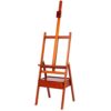 Easel Easel Whiteboard Brown Outdoor Oil Painting Folding Art Easel Tripod Solid Wood Sketch Artist - Image 2