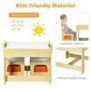 Costzon Kids Table and Chair Set, 3 in 1 Wooden Activity Table with Storage Drawer, Detachable Table - Image 4