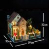 UDYGQM Handmade Puzzle,Miniature Dollhouse DIY Kit Light Apartment Series Houses Accessories Wooden - Image 3