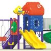 RBWTOYS RBW TOYS Outdoor Playground 6 in 1 Set with Double Slide, Round S- slide, Small House & 1 - Image 2