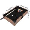 FZYE 20 Inch Wooden Billiard Table, Mini Indoor Table Sport Game Set, Miniature Game, Family Fun - Image 3