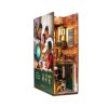 3D Mini Book House Wooden Puzzle Doll House Bookcase Insert Decoration Miniature Bookends Kit - Image 2