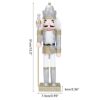 Christmas Nutcracker Decorations, 31cm Nutcracker Soldier Puppet Wood Material, Traditional Retro - Image 4