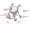 Leunlee Elder People Walker/Folding Portable Walker/with Brake/Seniors Four Rounds Driving Vehicles - Image 4