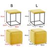 JSMY Leather Square Stool, Multifunction Cube Chair Sofa Stool Space-saving Living Room Combination - Image 4