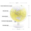 BGSFF Illuminated Globe, Learning Table Lamp, Unique Embossment Design, Geography Learning Tools, - Image 3