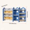 TONGSH Book Storage Rack Toy Boxes and Storage Unit with Anti-toppling Device 4-Tier Toy Shelf - Image 4
