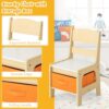 Costzon Kids Table and Chair Set, 3 in 1 Wooden Activity Table for Toddlers Arts, Crafts, Drawing, - Image 7