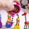 5Pcs Wooden Giraffe Figurine Toy Dancing Rocking Giraffe Finger Puppets Push Up Toys for Boys Kids - Image 8