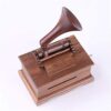 Vinyl Player Vintage, Walnut Hand-cranked With 20-tone Paper Phonograph Music Box For Kids Friends - Image 3