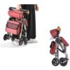 MYIME Walker Indoor Adult Rollator Walker with Seat, 4 Wheels Portable Walking Aids Foldable, - Image 4
