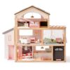 ROBOTIME Wooden Dollhouse, Doll House with 29 Pieces Furniture Set - Pool and Elevator, Wooden Doll - Image 10